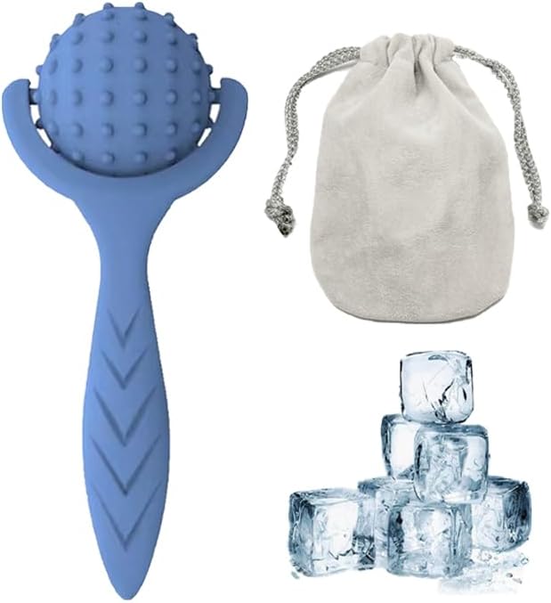 Cold Ice Face Roller Cold Massage Roller Ball CryoBall Facial Ice Globes Blue