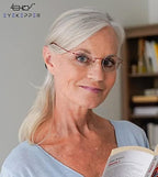 Eyekepper Titanium Rimless Round Reading Glasses Circle Readers For Men