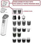 Stubble Clipper Combs Sizes 1mm + 2mm Compatible With Philips Beard Trimmer Shaver