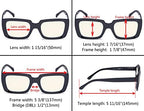 Eyekepper Computer Glasses - Blue Light Filter Eyewears Women - UV420 Protection Oversized Square Eyeglasses - Black
