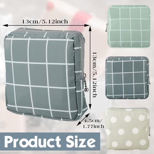 3Pcs Sanitary Napkin Storage Bag Period Bags for Teen Girls for School Period Pouch Portable Tampon Storage Pouch for Women Ladies with Zipper Feminine Necessities