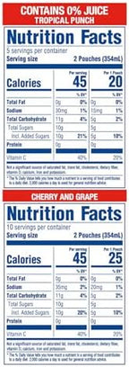Kool-Aid Jammers Drink, 30 Pouches, for School Lunches and On-the-Go Hydration, Artificially Flavored Tropical Punch, Grape and Cherry Flavors, 6 fl oz