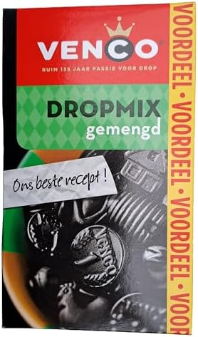 Venco Liquorice Drop Mix, Assorted (Gemengd), Sweet, Salt, Soft & Hard, 475 g (16.8 oz), 1 Box