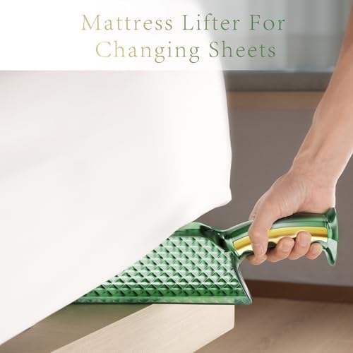 Tantea Mattress Lifter Wedge and Bed Maker Tool for Changing Sheets - Easy Lifter Mattress Riser for Bed Making - Helps Lift The Mattress and Hold The Mattress Alleviating Back Pain (2 Pieces)