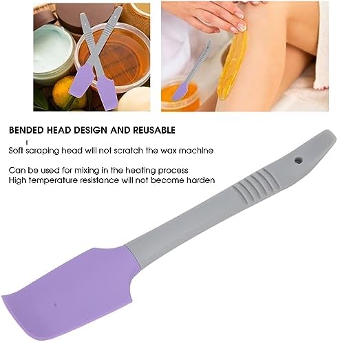 Wax Spatulas Silicone Spatula Waxing Applicator for Hair Removal Wax Heater Diy Waxing Strips Supplies Wax Stick Applicators Tool Kit Reusable Spatula Set