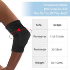 COMNICO Elbow Brace Sponge Fitness Elbow Support Compression Sleeve Breathable Anti-Collision Protective Arm Pads Strap Band for Workouts Tendonitis Arthritis Tennis Volleyball Basketball Golfers(M)