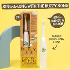 Jack N' Jill Kids Buzzy Brush Electric Musical Toothbrush - Kids Electric Toothbrush Age 3 And Up, Singing Toothbrush, Tri Color LED, Water Resistant, Child Safe, Battery Operated - (Pack of 1)