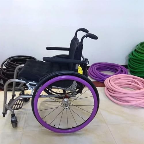 Wheelchair Rear Wheel Cover Protective Sleeve Wheelchair Push Rim Covers Wheelchair Rear Wheel,Purple,22in