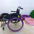 Wheelchair Rear Wheel Cover Protective Sleeve Wheelchair Push Rim Covers Wheelchair Rear Wheel,Purple,22in