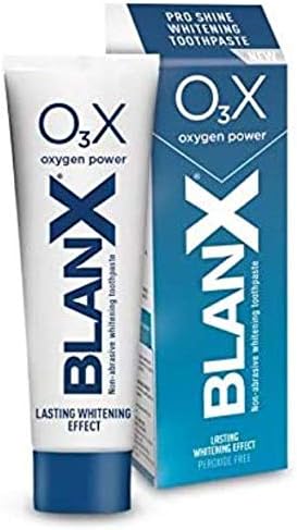 BlanX Pro Shine Whitening O3X Oxygen Power Non-Abrasive Peroxide Free Toothpaste - 75ml (Pack of 2)