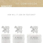 Bachelorette Party Cake Topper - Miss to Mrs - Double Sided Silver Glitter - Premium quality Made in USA