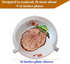 2 Pcs Plate Guards,Spill-Proof Adaptive Dining Aid,One Handed Adaptive Equipment for Elderly, Disabled,Fits Most 9" to 12" Plates