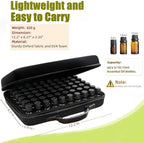 BLIRITEL 60 Bottles EVA Essential Oils Organizer, Hard Shell Essential Oil Storage Carrying Case, Essential Oils Holder Traveling Bag with Foam Insert, Holds 5ml,10ml,15ml Essential Oils (Black)