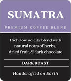Copper Moon Dark Roast Whole Bean Coffee, Sumatra Blend, 2 Lb