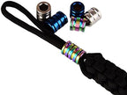 Titanium Lanyard Beads Parachute Cord Bead Knife Lanyard Bead TC4 Knife Beads Titanium Alloy Column Beads for DIY Accessories EDC Pendant(Silver,Big)