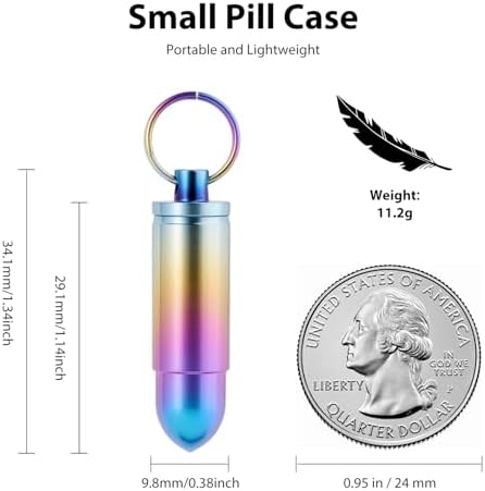 Waterproof Mini Pill Case – Crafted with Titanium & Designed as a Keychain, Great for Storing Emergency Medications