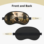 Steam Train Sleep Mask for Side Sleepers: Blackout Eye Masks for Sleeping - Soft Breathable Soft Eye Shade Cover for Travel - Adjustable Night Blindfold for Men Women Gifts