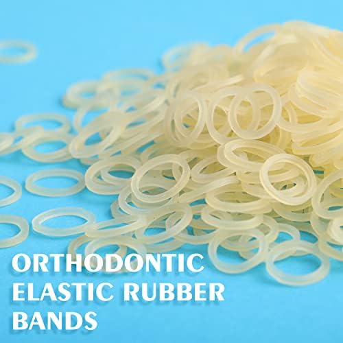 AnhuaDental 500 pcs Orthodontic Elastics Bands for Braces,3.5 Ounces Heavy Dental Rubber Traction Bands(100 Pieces/Pack)