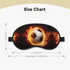 Fire Soccer Ball Eye Mask for Sleeping Soft Satin Sleep Shade Cover Blindfold with Elastic Strap Travel Nap Blackout Eye Shade Cover for Women Men