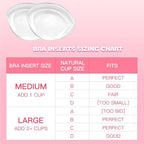 CharmX Silicone Bra Inserts,Gel Bra Push Up Breast Pads Bra Padding Bust Enhancer for Sports Bra Swimsuit Cleavage Pads