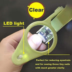 Nail Clippers with fold-Away Magnifier and LED Light, nail clipper with light,lighted nail clipper,Fingernails & Toenails Nail Clippers Care for Elderly Seniors Pets and Baby Reduce Eye Strain