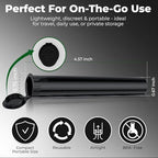 Mini Pill Bottle (116mm, 4.6 Inch 10-Pack) | Child Resistant Plastic Tube Containers | Small Storage Tubes for Spices | Airtight, UV Resistant & Waterproof (Black Plastic)