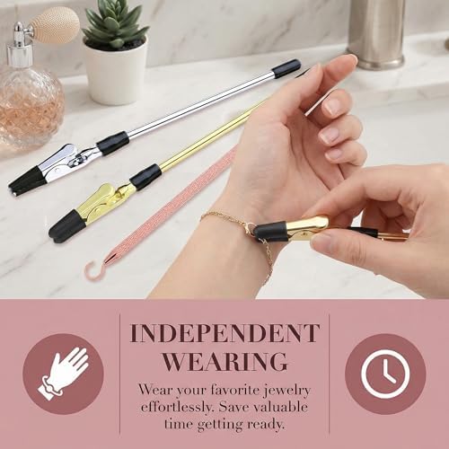3 PCS Bracelet Helper Tool,Fastening Auxiliary Tool,Bracelet Helper Tool to Put on Yourself,Suitable for Jewelry Buckles, Necklaces, Bracelet