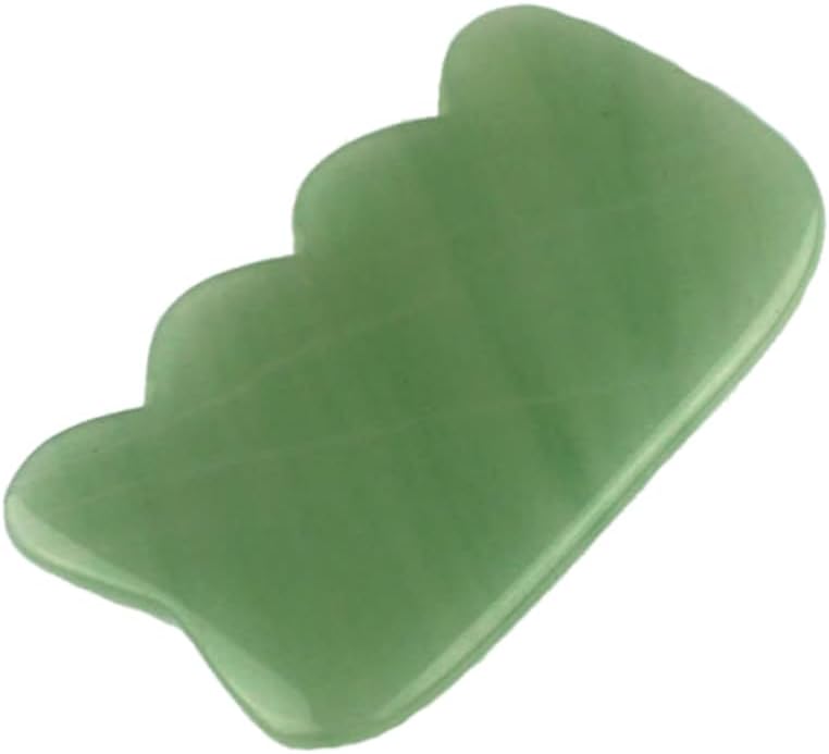 FOMIYES Aventurine Gua Sha Board for Spa and Acupuncture Natural Stone Massaging Tool Skin Care Scraping Massage Tool for Relaxation and Stress Relief
