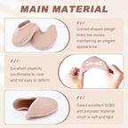 Ballet Dance Pointe Shoe Socks Pad, Toe Pads for Pointe Shoes, Anti-Slip Toe Half Socks, Relief Forefoot Pain Point Shoes Ballet Slipper(Color:Light Pink)