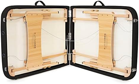 Saloniture Basic Portable Folding Massage Table - Black