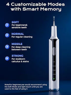 Plaque Remover for Teeth, 4-Mode Electric Tartar Remover with LED Light, Rechargeable Teeth Cleaning Kit, Dental Tools Set with 3 Replaceable Heads