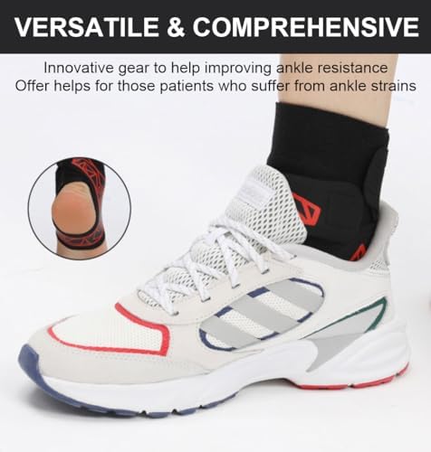 2 Pack Ankle Brace & Elastic Supports for Men & Women, Ankle Support Ankle Compression Sleeve, Plantar Fasciitis Relief Achilles Tendonitis Brace Achilles Tendonitis Wrap (Red, S/M)