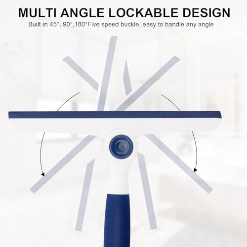Window Squeegee for Glass Doors，All-Purpose 9.7” Window Cleaning Squeegee, Handheld for Windows, Car Windshields & More，Grey (9.5" Window Squeegee)