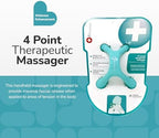 BioSwiss Handheld Full Body Massager, 4-Leg Pressure Point Massage Tool for Back, Neck, and Shoulder, Portable Manual Massager