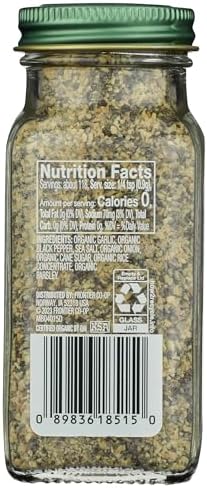 Simply Organic Bottle Garlic Pepper, 3.73 oz