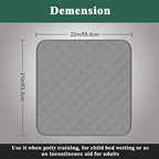 Waterproof Chair Pads for Incontinence 2Pcs Resuable Washable Seat Protector Pads for Incontinence for Senior Toddlers 22"X21" Black