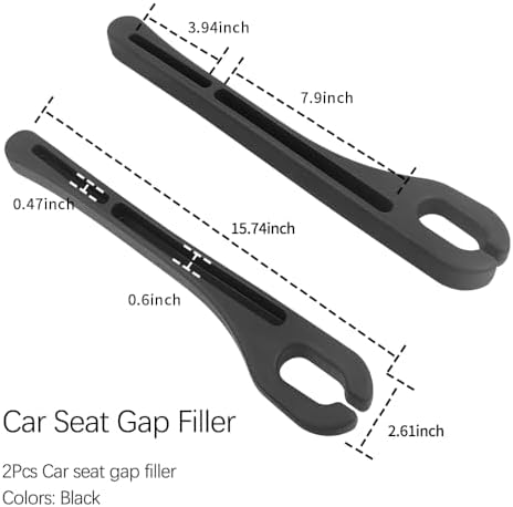 2PCS Car Seat Gap Filler Organizer with Phone Holder,[Upgrade Version] Car Seat Gap Organizer for Prevent Falling,Essential Car Accessories Car Side Seat Gap Filler (Black)