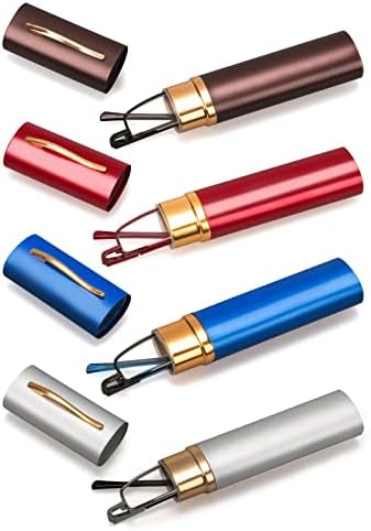MMOWW 4 Pack Slim Pen Reading Glasses Pen Holder Men and Women Computer Readers,Portable Small Eyeglasses with Spring Hingle +1.5