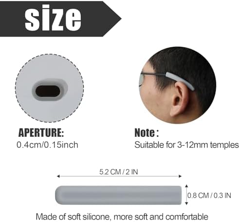 4pcs Eye Glasses Ear Cushion for Glasses Grip Anti-Slip Elastic Comfort Temple Sleeves Eyewear Retainer Tip