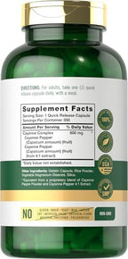Carlyle Cayenne Pepper Capsules | 350 Pills | Non-GMO, Gluten Free Supplement