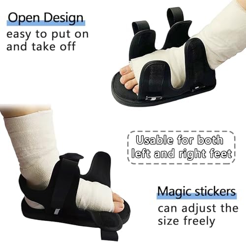 Post Op Shoe for Broken Foot,Adjustable Walking Boots Recovery Cast Shoe Covers,Direct Post Op Recovery Shoe for Stable Ankle Joints,Medical Open-toe Plaster Shoes for Men or Women L