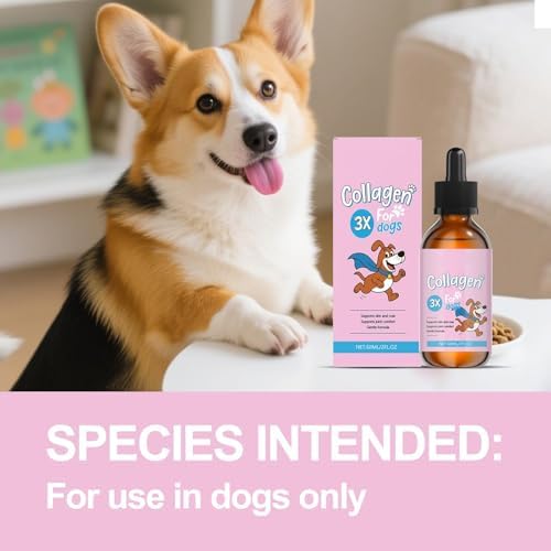 Bloom Collagen for Dogs, Bloom Triple Collagen for Dogs, Gentle Formula, Supports Skin and Coat, Joint Comfort, 60ml (2pcs)