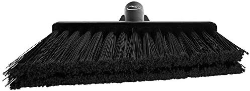 Vikan 29169 Split Bristle Angle Head Broom, Black