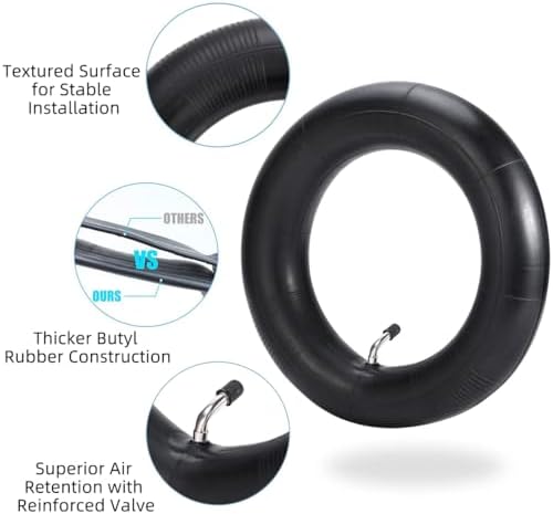 (2-Pack) 10x2.75-6.5 Thicker Inner Tubes with CR202 100°Angled Valve for Electric Scooters & Mini Bikes–Fits 70/65-65, 255x80, 10x3.0, 10x2.50, 10x2.70-6.5 Tires–Includes 2 Tire Levers