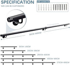 Staircase Handrails｜30cm-600cm Wall Mount Non-Slip Support Rod｜Industrial Outside Hand Rails Metal Banister Corridor Round Pipe Safety Grab Rail, Easy to Install(3.3 FT)