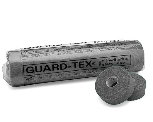 Guard-Tex® Black Finger Tape 1 inch - Self-Adhesive No Residue - 12 Rolls - 90ft Per Roll - 1080ft Total