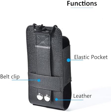 Universal Radio Holster, Tactical Leather Pouch for BaoFeng Quansheng Retevis Yaesu Midland Icom Kenwood Motorola Walkie Talkie HT