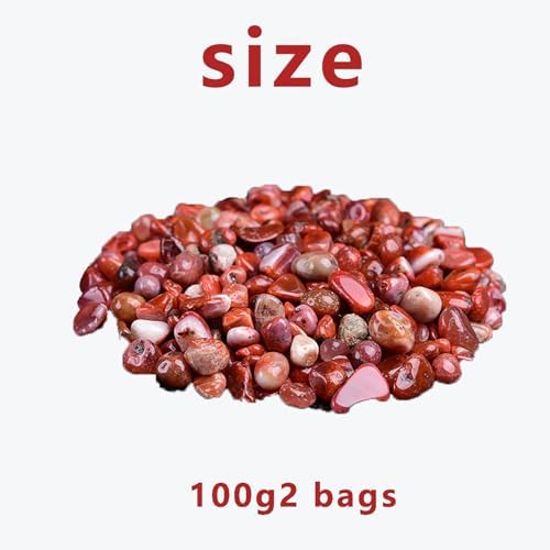 2 Pack Natural Red Agate Tumbled Stones Polished Decorative Crystal Rock Gravel for Home Garden Display Aquarium Plant Filler