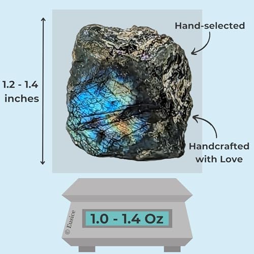 Labradorite Rough Rock, Raw Natural Stone, Chakra Crystals, Quality Gemstones for Reiki Healing, Wellness, Meditation, Handmade in Our Lapidary Workshop (2 pcs)