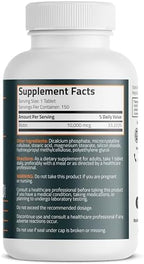 Bronson Biotin 10,000mcg, Supports Healthy Hair, Skin and Nails, Vegetarian, Non-GMO, 150 Tablets